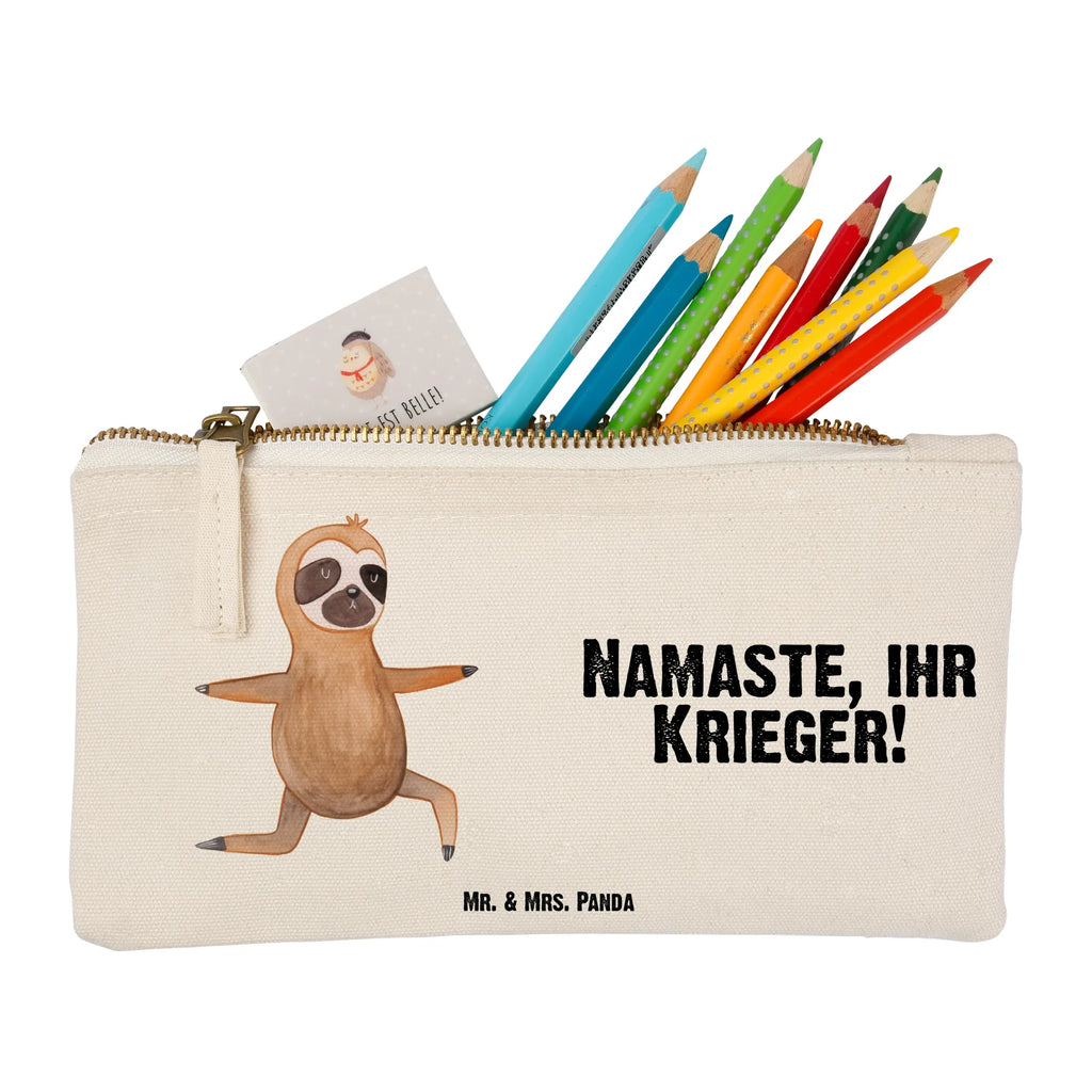 Schminktasche Faultier Yoga Schminkbeutel, pinsel tasche, Kosmetiktasche, beauty tasche, kosmetiktäschchen, Schlampermäppchen, Kosmetikbeutel, aufbewahrungstasche, beauty case, Mäppchen, Schminktasche, Federmappe, Waschbeutel, Waschtasche, Schminktäschchen, Etui, pencil case, utensilientasche, aufbewahrungsbeutel, toiletry bag, Kulturbeutel, Kulturtasche, Stiftemäppchen, Faultier, Faultier Geschenk, Faultier Deko, Faultiere, Lieblingstier, Meditation, Atmung, Krieger, faul, Gelassenheit, Entspannung, Yoga, Yogaübungen, Namaste