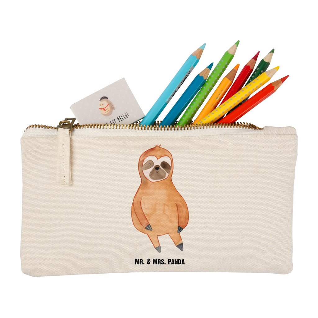 Make-up bag sloth Satisfied Schminkbeutel, beauty case, Kulturbeutel, Kulturtasche, Mäppchen, Etui, pinsel tasche, aufbewahrungstasche, Federmappe, Waschtasche, Schminktäschchen, Kosmetikbeutel, Schlampermäppchen, beauty tasche, kosmetiktäschchen, pencil case, Waschbeutel, Stiftemäppchen, Schminktasche, Kosmetiktasche, utensilientasche, toiletry bag, aufbewahrungsbeutel, Faultier, Faultier Geschenk, Faultier Deko, Gelassenheit, Lieblingstier, faul, Faultiere, Frieden, Zufrieden, Pause, glücklich, Happy, Zufriedenheit, Relaxen, Glück, Ruhe