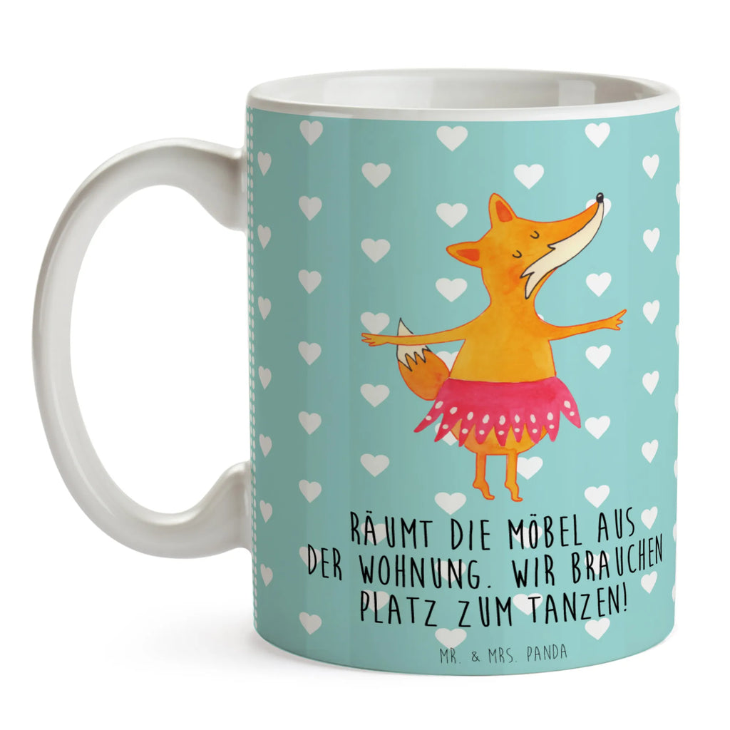 Tasse Fuchs Ballerina Porzellantasse, Tasse, Bürotasse, Teetasse, Keramiktasse, Kaffeetasse, Tasse mit Motiven, Tasse mit Zitaten, Geschenktasse, Fuchs, Geburtstag, Tänzerin, Ballerina, Füchse, Füchsin, Ballett, Fuchs Spruch, Party, Einladung, Tanzen