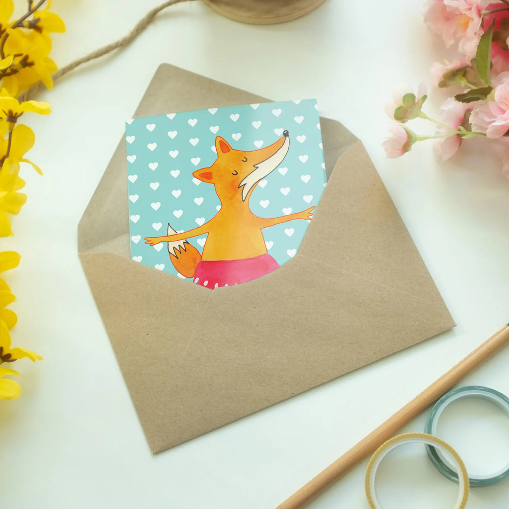 Grußkarte Fuchs Ballerina Karte, Klappkarte, Geburtstagskarte, Ansichtskarten, Grußkarte, Hochzeitskarte, Glückwunschkarte, Einladungskarte, Fuchs, Einladung, Geburtstag, Fuchs Spruch, Füchse, Party, Tanzen, Ballerina, Tänzerin, Ballett, Füchsin