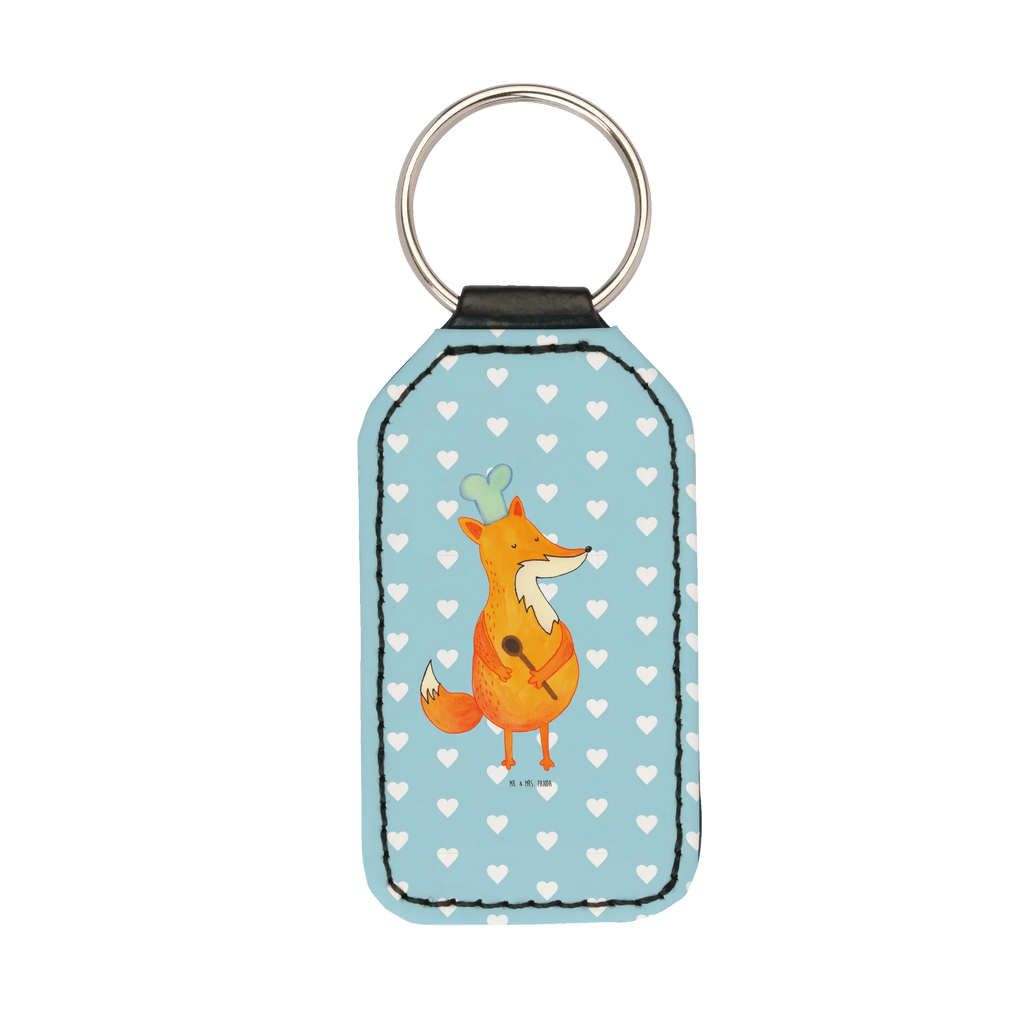 Rectangular key ring Fox A cook lucky charm, keychain, pendant, key ring, bag pendant, fox, foxes, forest wildlife, clever as a fox, animal lover, Cook gift, Slogan funny, funny, Fox, Party slogan, Baker, Kitchen decoration, Kitchen slogan, Chefs