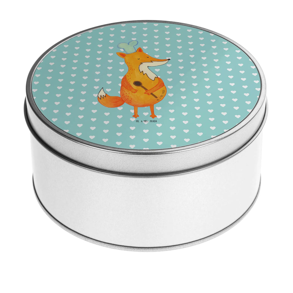 Round tin Fox A cook cookie tin, storage tin, tin, storage, tin can, gift box, fox, foxes, forest wildlife, clever as a fox, animal lover, Kitchen slogan, Kitchen decoration, Chefs, Fox, Cook gift, Slogan funny, Baker, Party slogan, funny