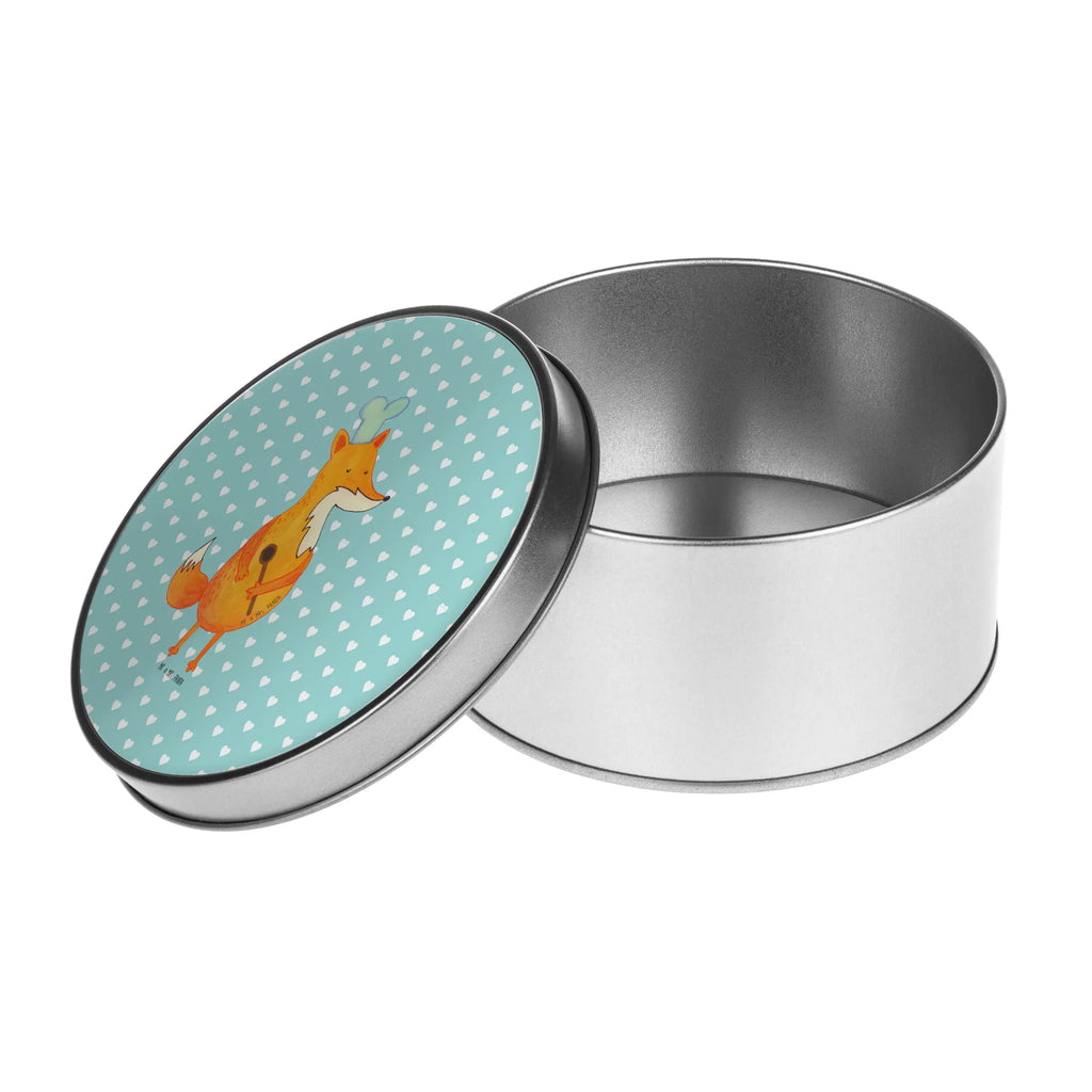 Round tin Fox A cook cookie tin, storage tin, tin, storage, tin can, gift box, fox, foxes, forest wildlife, clever as a fox, animal lover, Kitchen slogan, Kitchen decoration, Chefs, Fox, Cook gift, Slogan funny, Baker, Party slogan, funny