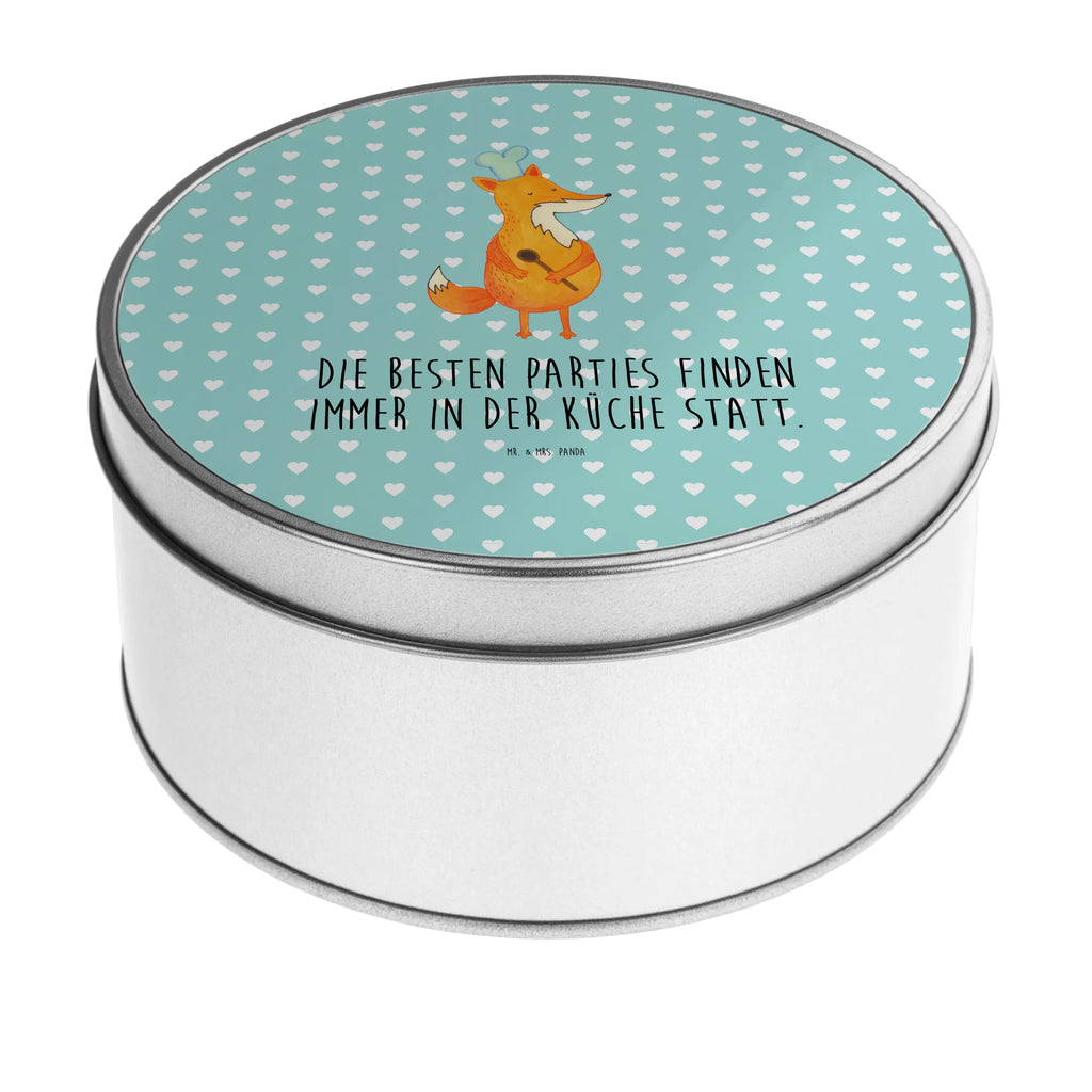 Round tin Fox A cook cookie tin, storage tin, tin, storage, tin can, gift box, fox, foxes, forest wildlife, clever as a fox, animal lover, Kitchen slogan, Kitchen decoration, Chefs, Fox, Cook gift, Slogan funny, Baker, Party slogan, funny