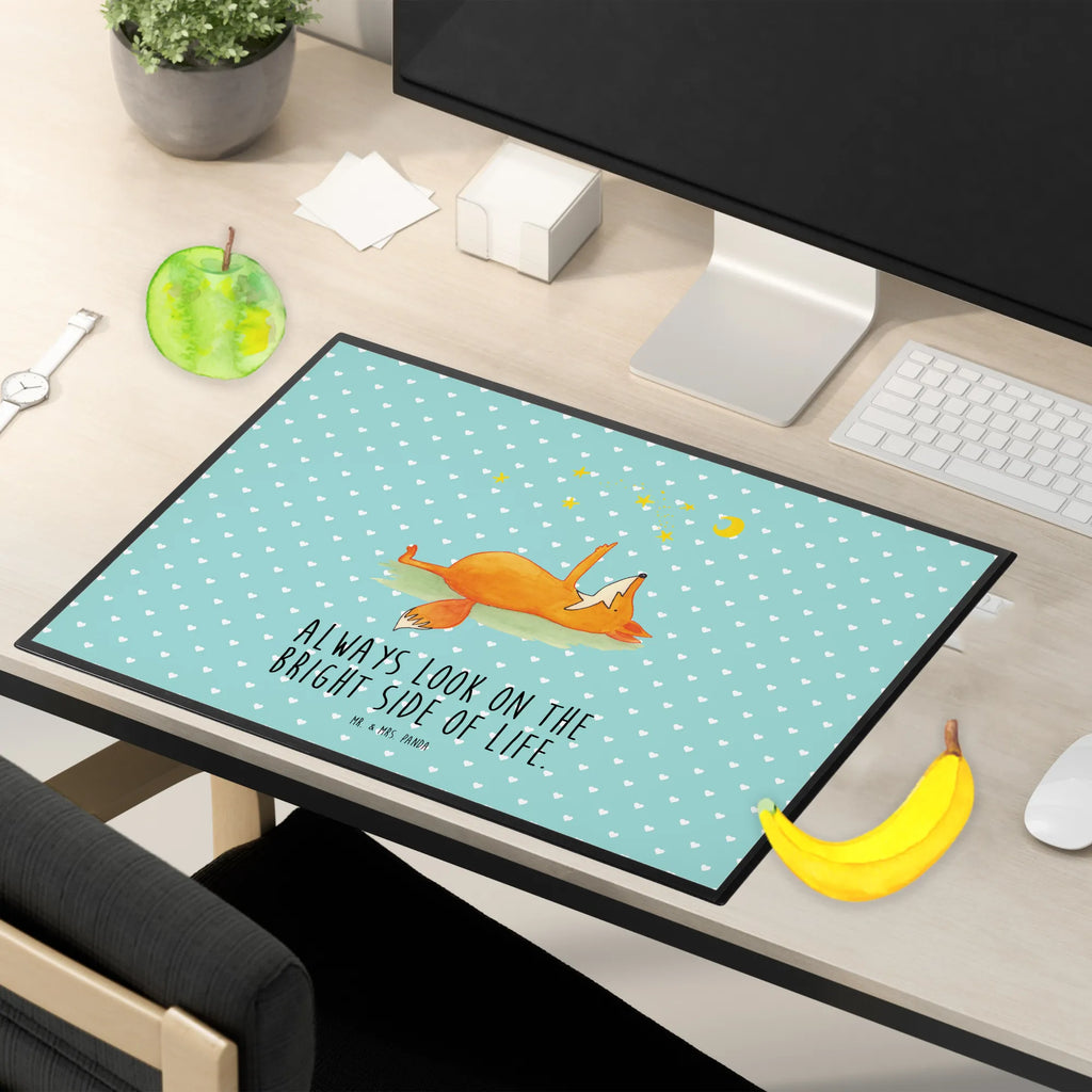 Schreibtischunterlage Fuchs Sterne Büroartikel, Schreibtischunterlage Groß, Schreibunterlage, Schreibtischauflage, Bürobedarf, Schreibtisch Unterlagen, Schreibwaren, Fuchs, Spruch positiv, Always Look on the Bright Side of Life, Füchse, tröstende Worte, Romantik, Spruch schön