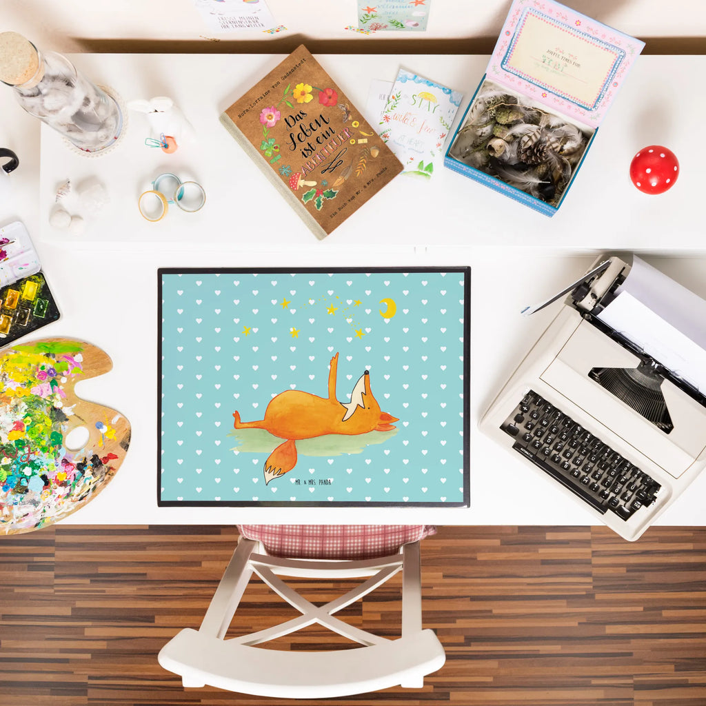 Schreibtischunterlage Fuchs Sterne Büroartikel, Schreibtischunterlage Groß, Schreibunterlage, Schreibtischauflage, Bürobedarf, Schreibtisch Unterlagen, Schreibwaren, Fuchs, Spruch positiv, Always Look on the Bright Side of Life, Füchse, tröstende Worte, Romantik, Spruch schön