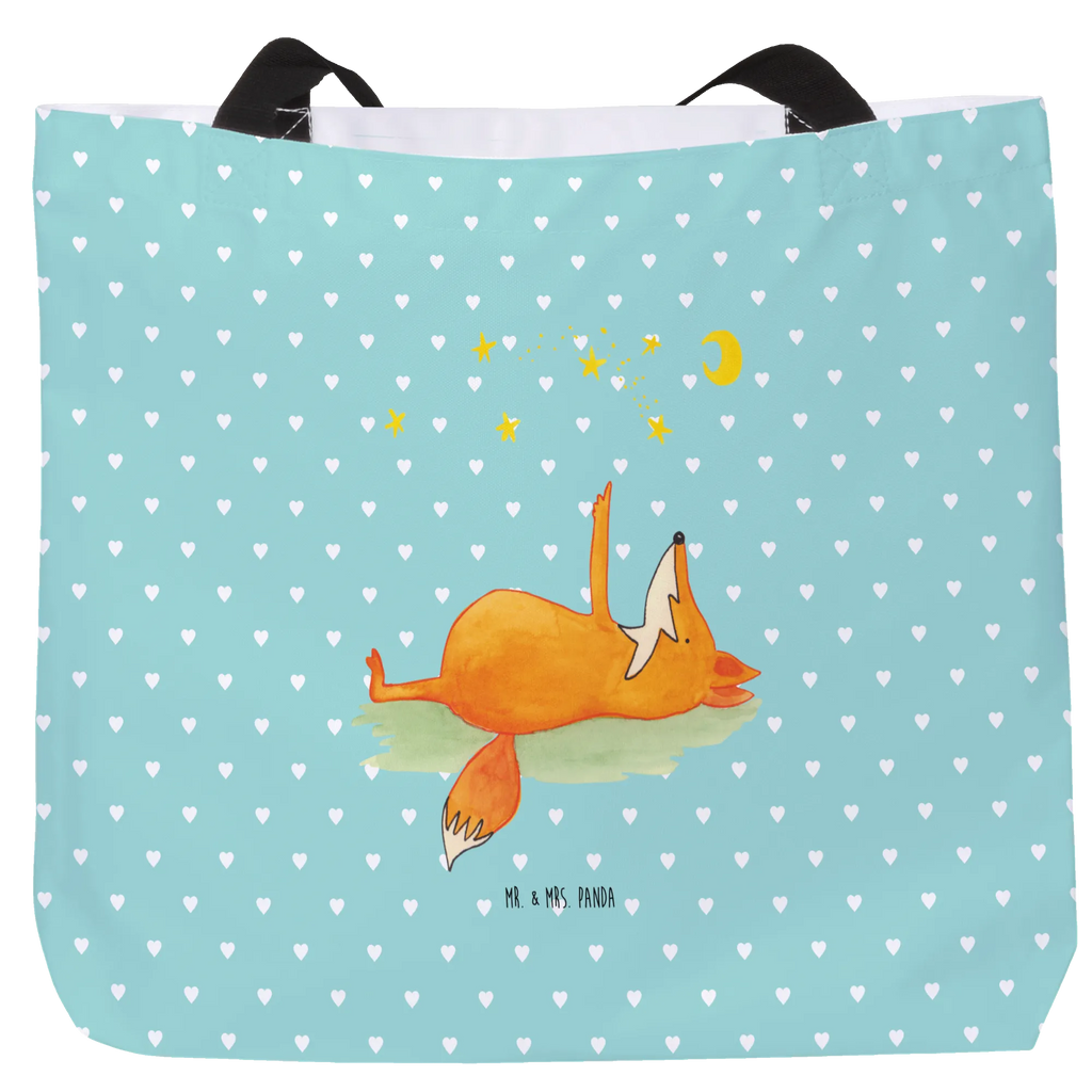 Shopper Fuchs Sterne Schultasche, Tragebeutel, Tasche, Beutel, Strandtasche, Freizeittasche, Einkaufstasche, Shopper, Alltagstasche, Einkaufsbeutel, Schulbeutel, Fuchs, Spruch positiv, Füchse, Spruch schön, Always Look on the Bright Side of Life, tröstende Worte, Romantik