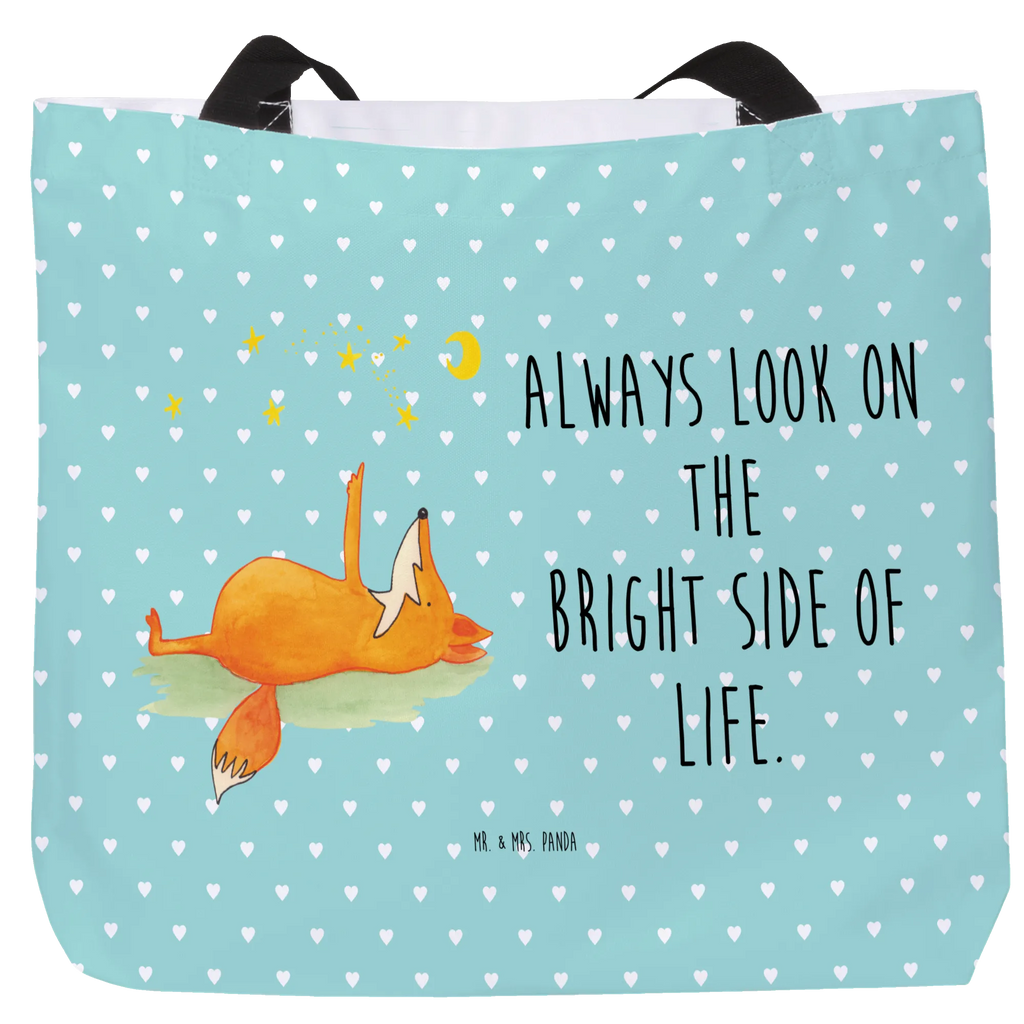 Shopper Fuchs Sterne Schultasche, Tragebeutel, Tasche, Beutel, Strandtasche, Freizeittasche, Einkaufstasche, Shopper, Alltagstasche, Einkaufsbeutel, Schulbeutel, Fuchs, Spruch positiv, Füchse, Spruch schön, Always Look on the Bright Side of Life, tröstende Worte, Romantik