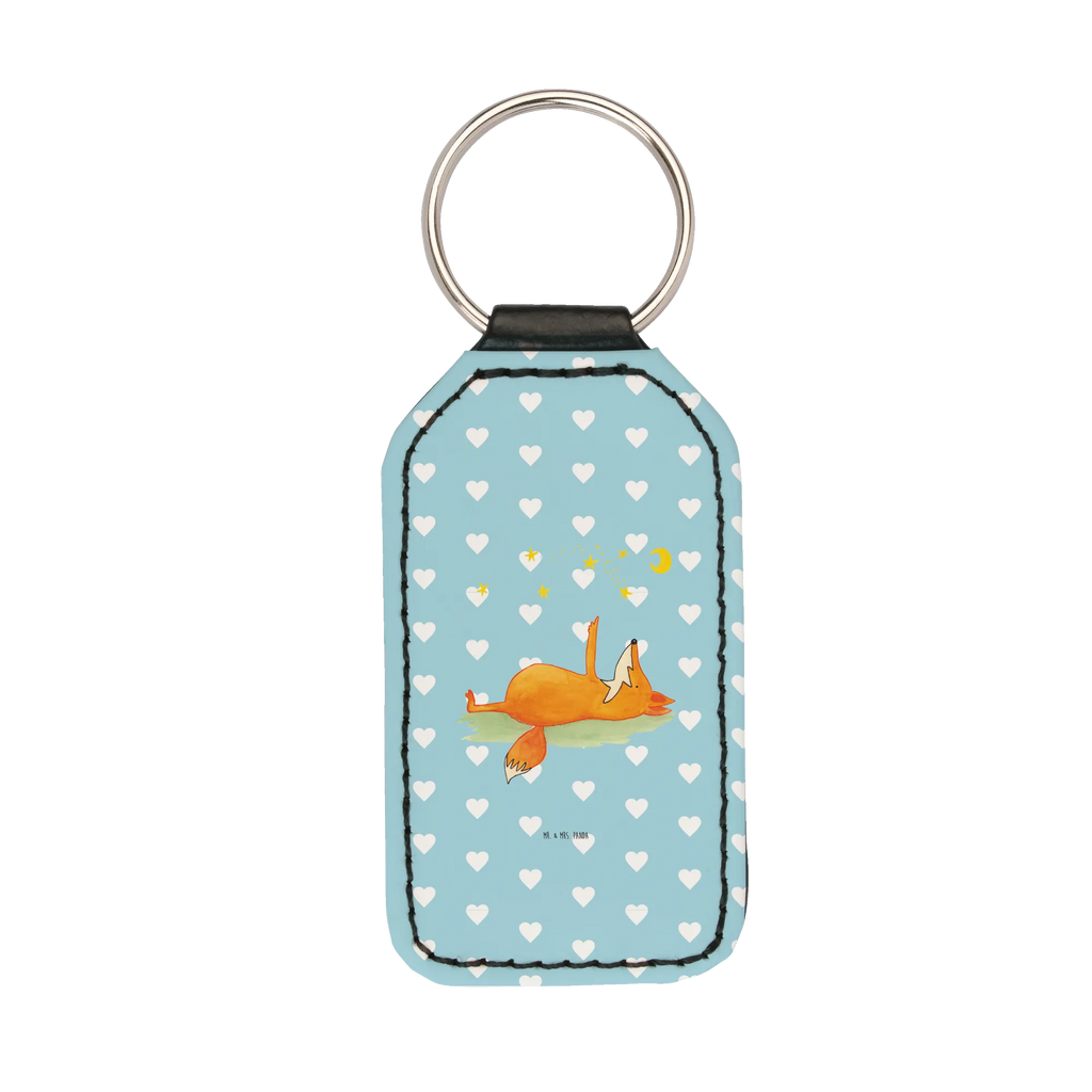 Rectangular key ring Fox Stars bag pendant, pendant, key ring, lucky charm, keychain, fox, foxes, forest wildlife, clever as a fox, animal lover, Fox, words of consolation, Saying beautiful, Saying positive, Always Look on the Bright Side of Life, Romance