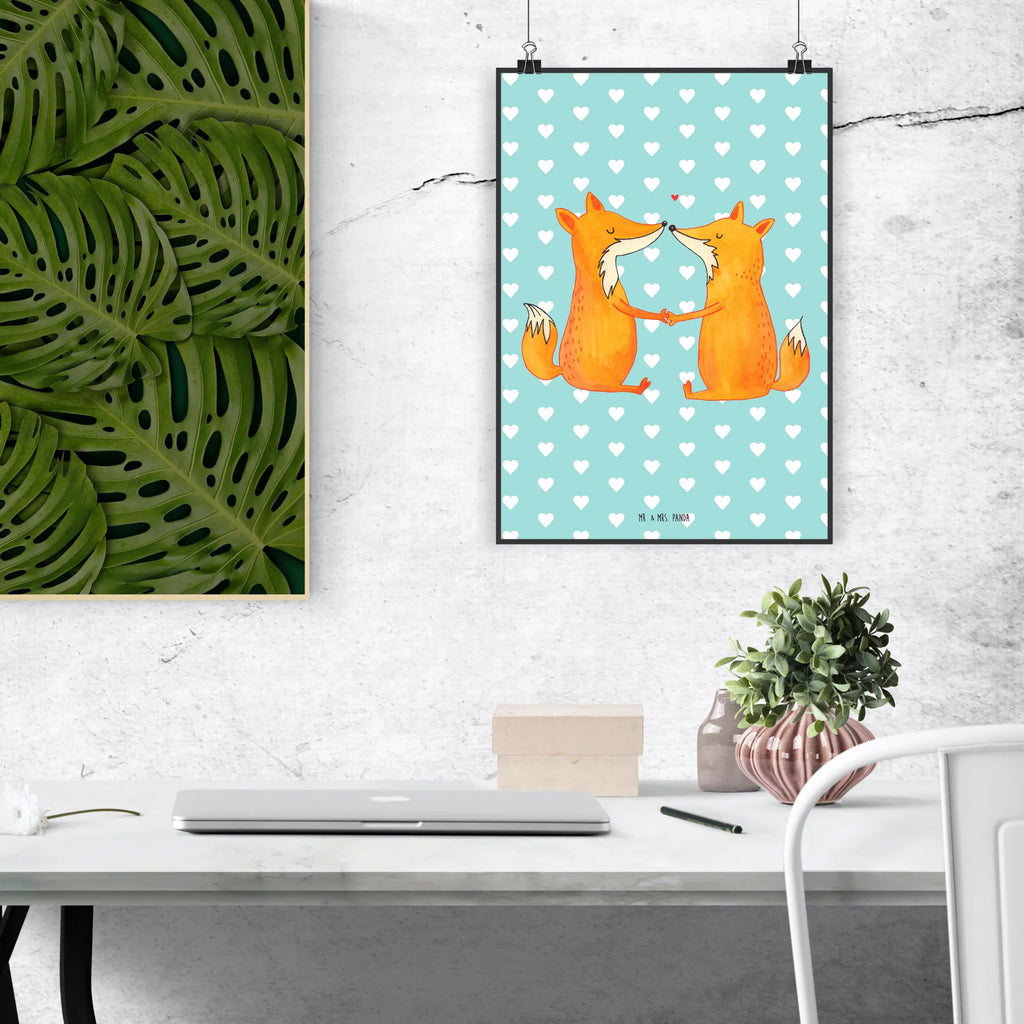Plakat lisy miłość Bild für Wand, wandkunst, Wandbild, Wandposter, Wanddekoration, Wanddeko Bild, kunstposter, kunstdruck poster, wanddeko, Kunstdruck, Poster, Posterdruck, Deko Bild, Bild, drucke, Designposter, Mr. & Mrs. Panda Poster, kunst für die wand, Wandschmuck, wanddruck, Plakat, grafikposter, Fuchs, Freundin, Ehemann, Füchse, Partner, Verlobte, Ehe, Ehefrau, Fox, Liebesbeweis, Liebespaar, Freund, Liebe, Paar