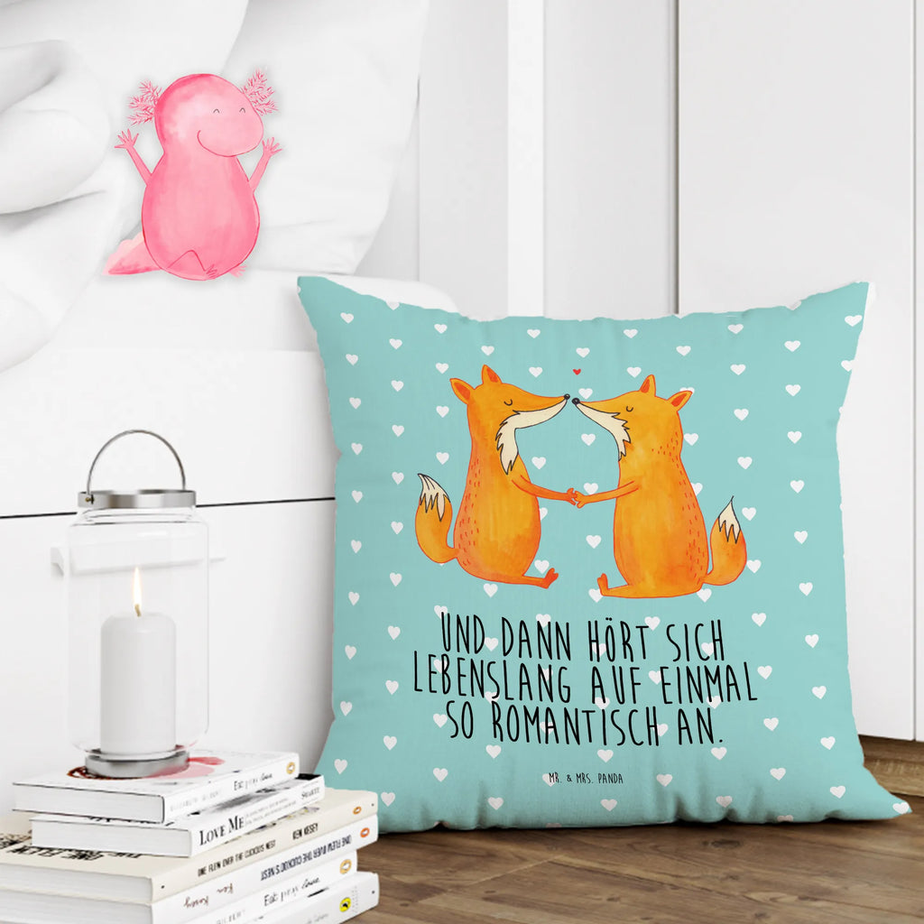 Cushion foxes Love pillow case, Pillow, bedroom, fluffy, 40x40, pillows, settee, couch, sofa, soft, cushion, 40 x 40, bed, pad, fox, foxes, forest wildlife, clever as a fox, animal lover, fiancée, lovers, couple, proof of love, husband, wife, love, girlfriend, partner, marriage, boyfriend