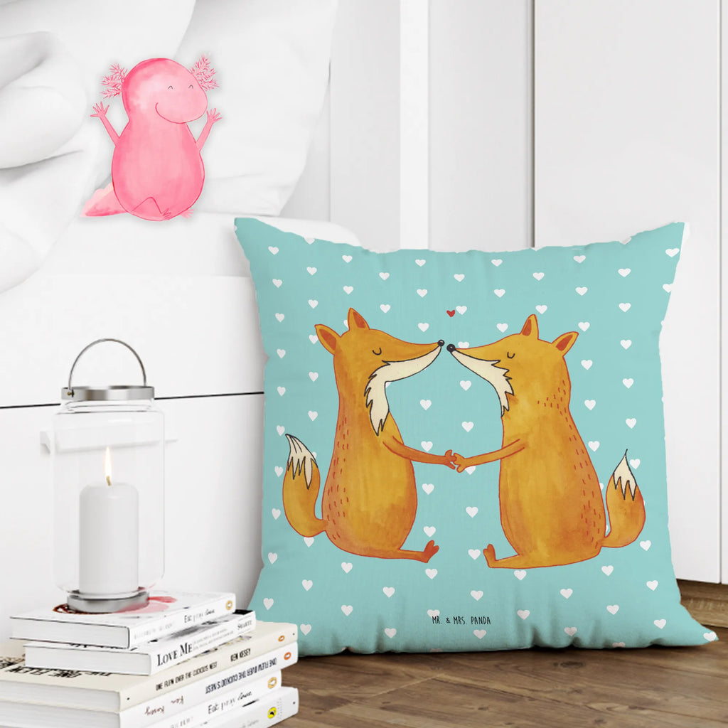 Cushion foxes Love pillow case, Pillow, bedroom, fluffy, 40x40, pillows, settee, couch, sofa, soft, cushion, 40 x 40, bed, pad, fox, foxes, forest wildlife, clever as a fox, animal lover, fiancée, lovers, couple, proof of love, husband, wife, love, girlfriend, partner, marriage, boyfriend
