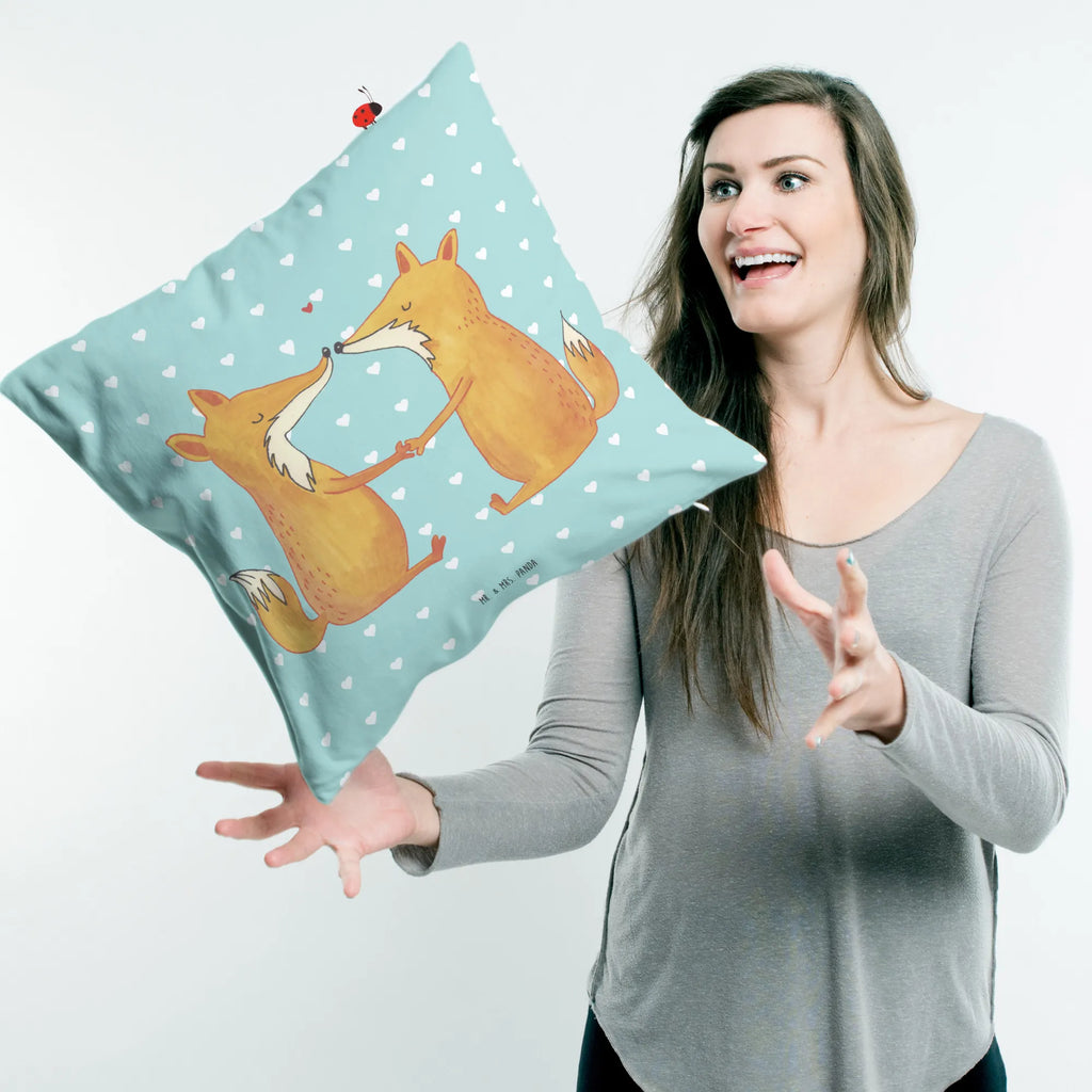 Cushion foxes Love pillow case, Pillow, bedroom, fluffy, 40x40, pillows, settee, couch, sofa, soft, cushion, 40 x 40, bed, pad, fox, foxes, forest wildlife, clever as a fox, animal lover, fiancée, lovers, couple, proof of love, husband, wife, love, girlfriend, partner, marriage, boyfriend