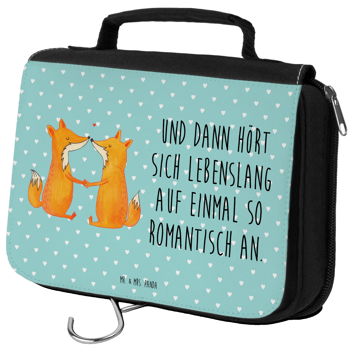 Wash bag foxes Love animal lover, foxes, forest wildlife, clever as a fox, lovers, wife, fiancée, boyfriend, marriage, husband, girlfriend, proof of love, couple