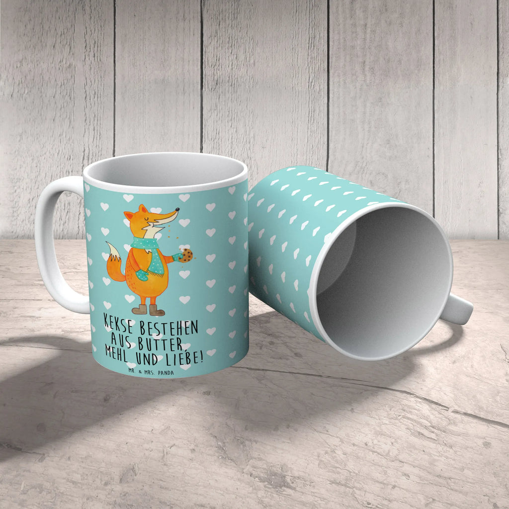 Tasse Fuchs Keks Tasse, Keramiktasse, Bürotasse, Geschenktasse, Tasse mit Zitaten, Tasse mit Motiven, Porzellantasse, Kaffeetasse, Teetasse, Fuchs, Kekse, Weihnachtszeit, Plätzchen, Liebe, Küche Deko, Winter, Füchse, Backen Spruch