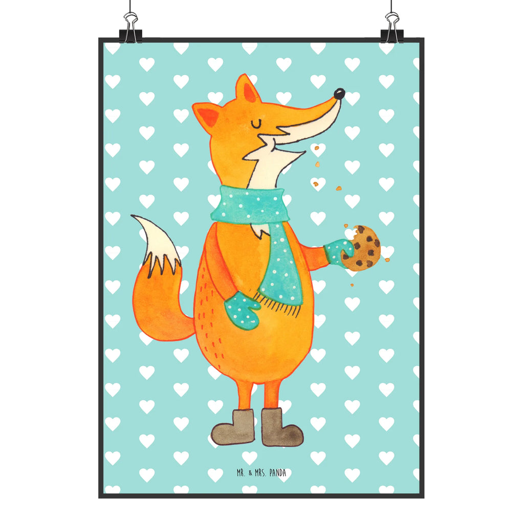 Poster Fuchs Keks Plakat, Poster, grafikposter, Wandposter, Bild für Wand, Bild, Wanddekoration, kunstposter, kunstdruck poster, kunst für die wand, drucke, Mr. & Mrs. Panda Poster, Deko Bild, Wanddeko Bild, wanddruck, Kunstdruck, Designposter, Wandbild, Posterdruck, Wandschmuck, wanddeko, wandkunst, Fuchs, Füchse, Weihnachtszeit, Backen Spruch, Liebe, Plätzchen, Winter, Kekse, Küche Deko
