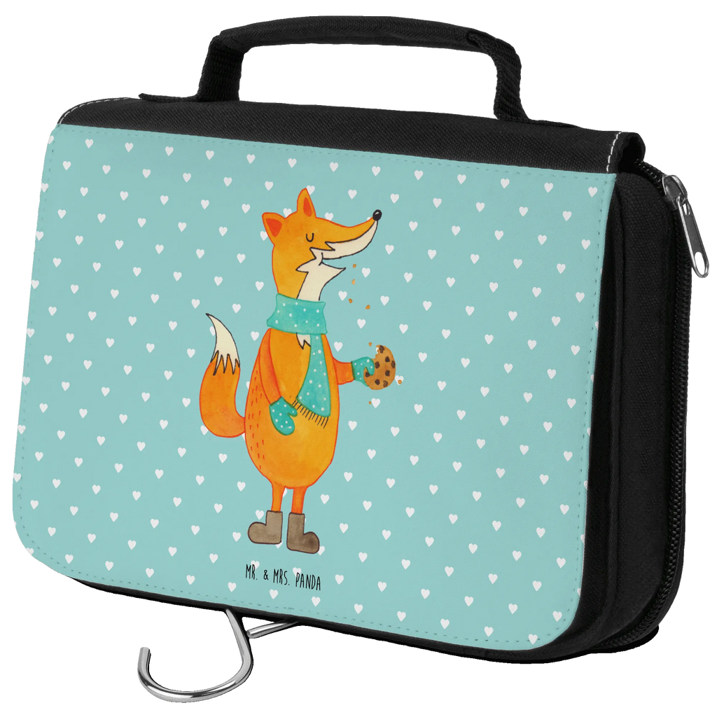 Wash bag Fox biscuit Cosmetic bag, To hang up, Gentlemen, Ladies, Wash bag, Toilet bag, fox, foxes, forest wildlife, clever as a fox, animal lover, baking saying, kitchen decoration, cookies, christmas time, christmas present, love, winter