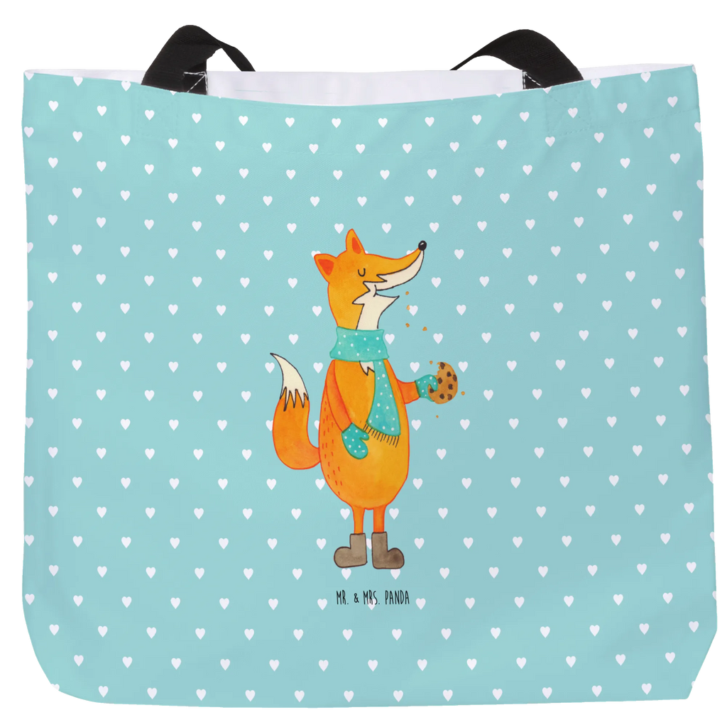 Shopper Fox biscuit Stofftasche, Tüte, Beutel, Shopper, XL, Schultertasche, Strandtasche, Schulbeutel, Ausflug, Freizeittasche, Einkaufsbeutel, Alltagstasche, Einkaufstasche, Schultasche, Tragebeutel, XXL Tasche, Fuchs, Küche Deko, Backen Spruch, Füchse, Weihnachtszeit, Liebe, Winter, Kekse, Plätzchen
