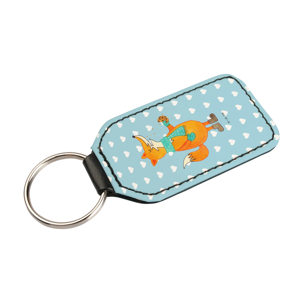 Rectangular key ring Fox biscuit pendant, key ring, bag pendant, lucky charm, keychain, fox, foxes, forest wildlife, clever as a fox, animal lover, christmas time, cookies, kitchen decoration, winter, baking saying, christmas present, love