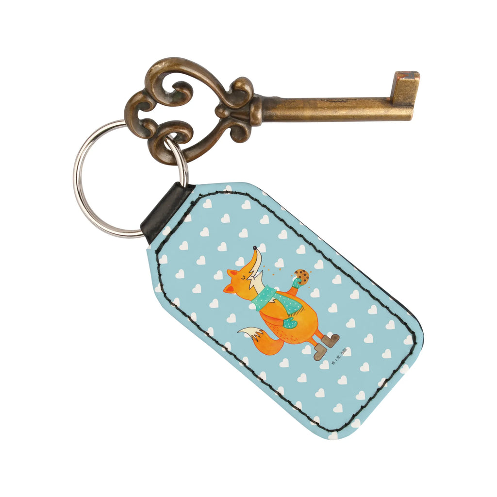 Rectangular key ring Fox biscuit pendant, key ring, bag pendant, lucky charm, keychain, fox, foxes, forest wildlife, clever as a fox, animal lover, christmas time, cookies, kitchen decoration, winter, baking saying, christmas present, love