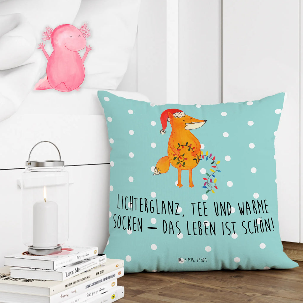 40x40 poduszka lis Boże Narodzenie Zima, Boże Narodzenie, dekoracje świąteczne, Mikołaj, Adwent, Wigilia, zimowy motyw