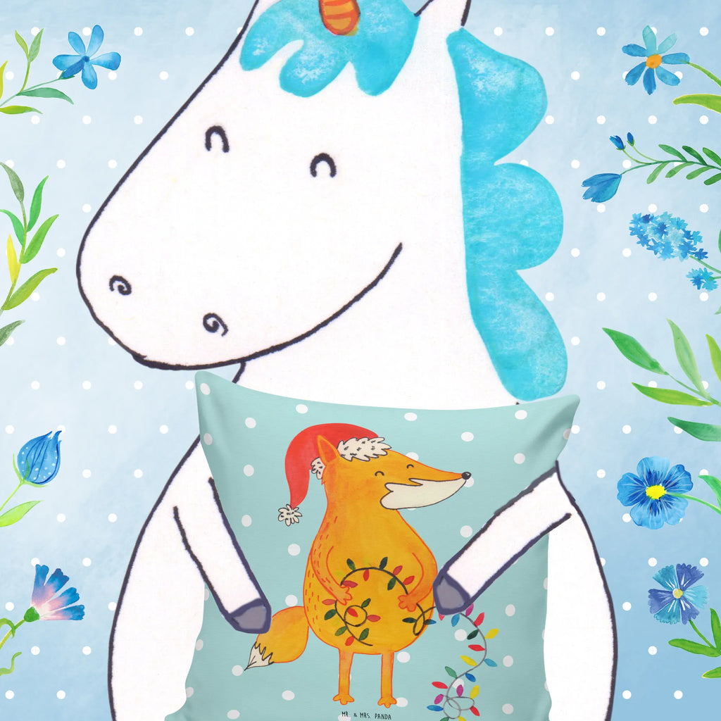 40x40 poduszka lis Boże Narodzenie Zima, Boże Narodzenie, dekoracje świąteczne, Mikołaj, Adwent, Wigilia, zimowy motyw