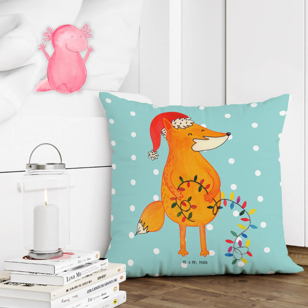 40x40 poduszka lis Boże Narodzenie Zima, Boże Narodzenie, dekoracje świąteczne, Mikołaj, Adwent, Wigilia, zimowy motyw