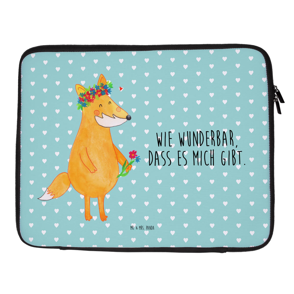 Notebook Tasche Fuchs Blumen