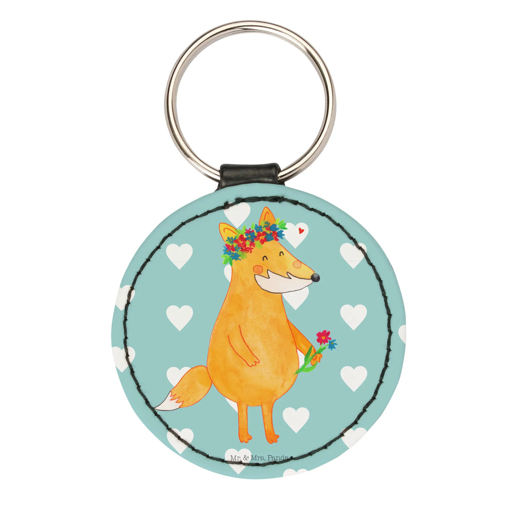 Round key ring Fox Flower bag pendant, keychain, key ring, lucky charm, pendant, fox, foxes, forest wildlife, clever as a fox, animal lover, motivation, fox girl, joy, flower girl, girlfriends, me, girlfriend, self-love, proof of love, flower, flowers, love