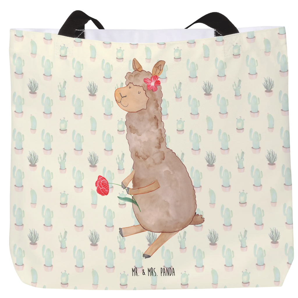 Shopper Alpaka Blume Schultasche, Beutel, Tragebeutel, Shopper, Strandtasche, Einkaufstasche, Schulbeutel, Einkaufsbeutel, Alltagstasche, Freizeittasche, Tasche, Alpaka, Lama, Alpaka Dekor, Alpaka Dekoration, Alpaka Spruch, Lamas, Alpaka Witz, Alpaka Zitat, Motiv Alpaka, Alpaka Geschenk, Blume