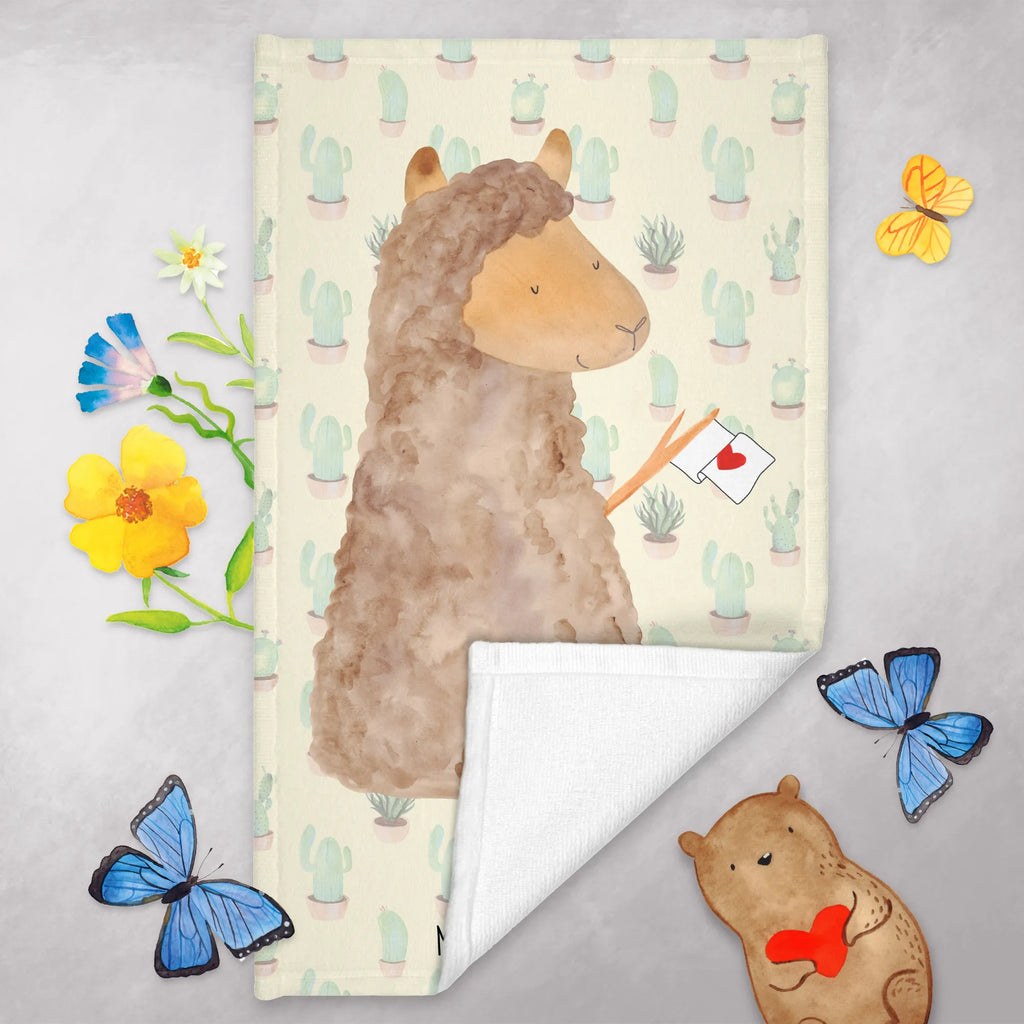 Hand towel alpaca banner baby, towels, bath towel, bathroom, Towel, children, big, alpaca, llama, pako, camel, Peru, animal, favourite animal, alpacas, Alpaca, llamas, love