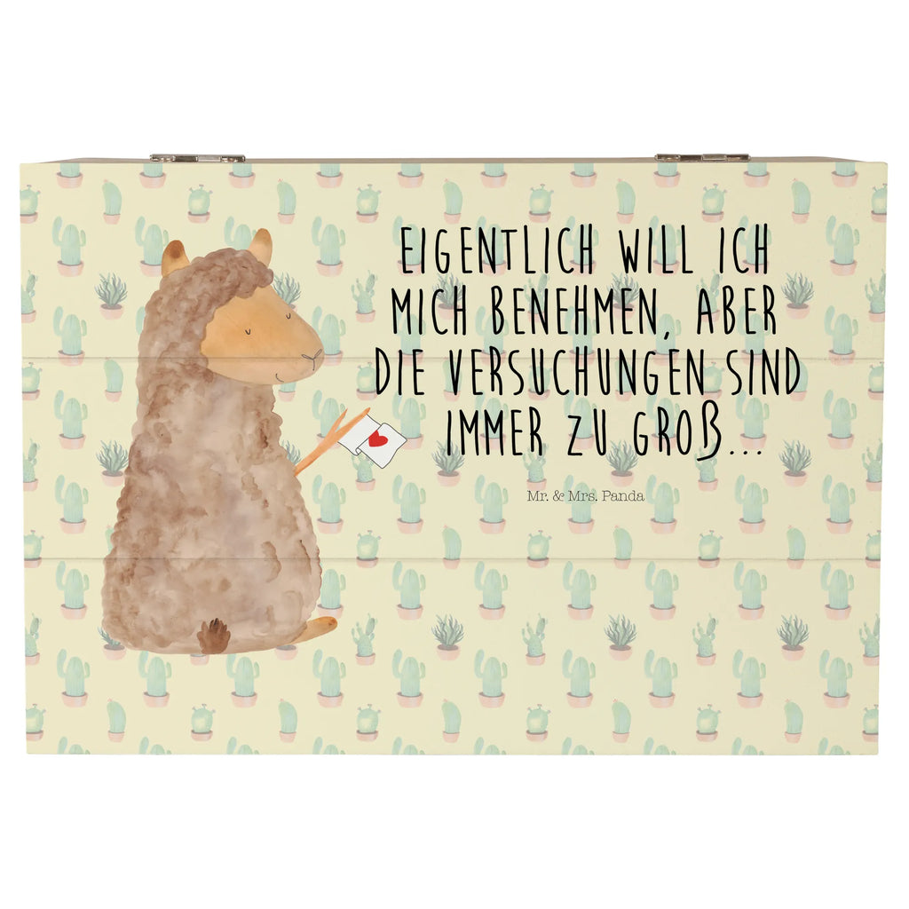 Holzkiste Alpaka Fahne Aufbewahrungsbox, Kiste, Erinnerungskiste, XXL, Dekokiste, Geschenkdose, Schatzkiste, Schatulle, Holzkiste, Truhe, Geschenkbox, Erinnerungsbox, Alpaka, Lama, Alpakas, Liebe, Lamas