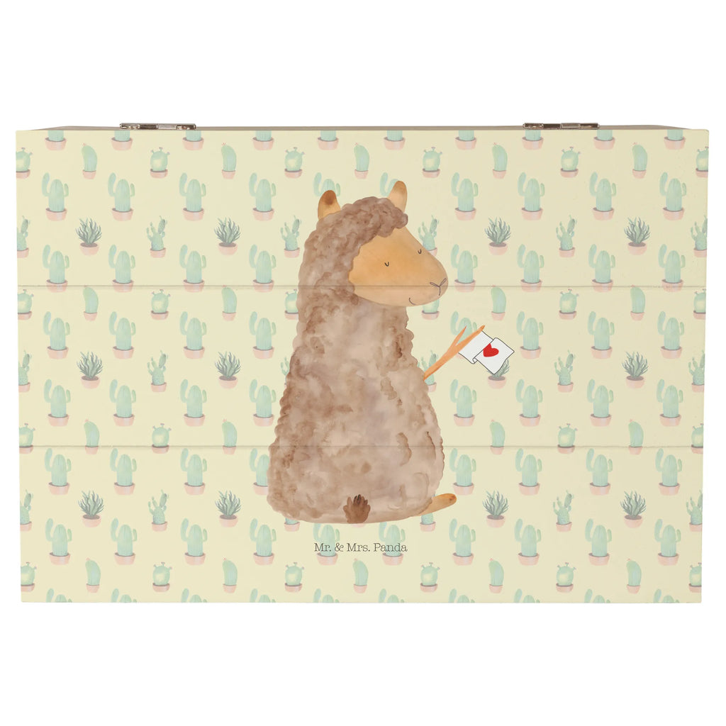 Holzkiste Alpaka Fahne Aufbewahrungsbox, Kiste, Erinnerungskiste, XXL, Dekokiste, Geschenkdose, Schatzkiste, Schatulle, Holzkiste, Truhe, Geschenkbox, Erinnerungsbox, Alpaka, Lama, Alpakas, Liebe, Lamas