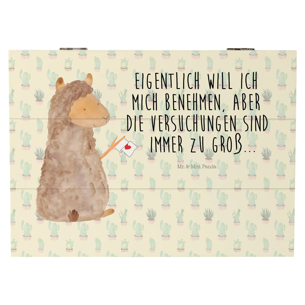 Holzkiste Alpaka Fahne Aufbewahrungsbox, Kiste, Erinnerungskiste, XXL, Dekokiste, Geschenkdose, Schatzkiste, Schatulle, Holzkiste, Truhe, Geschenkbox, Erinnerungsbox, Alpaka, Lama, Alpakas, Liebe, Lamas