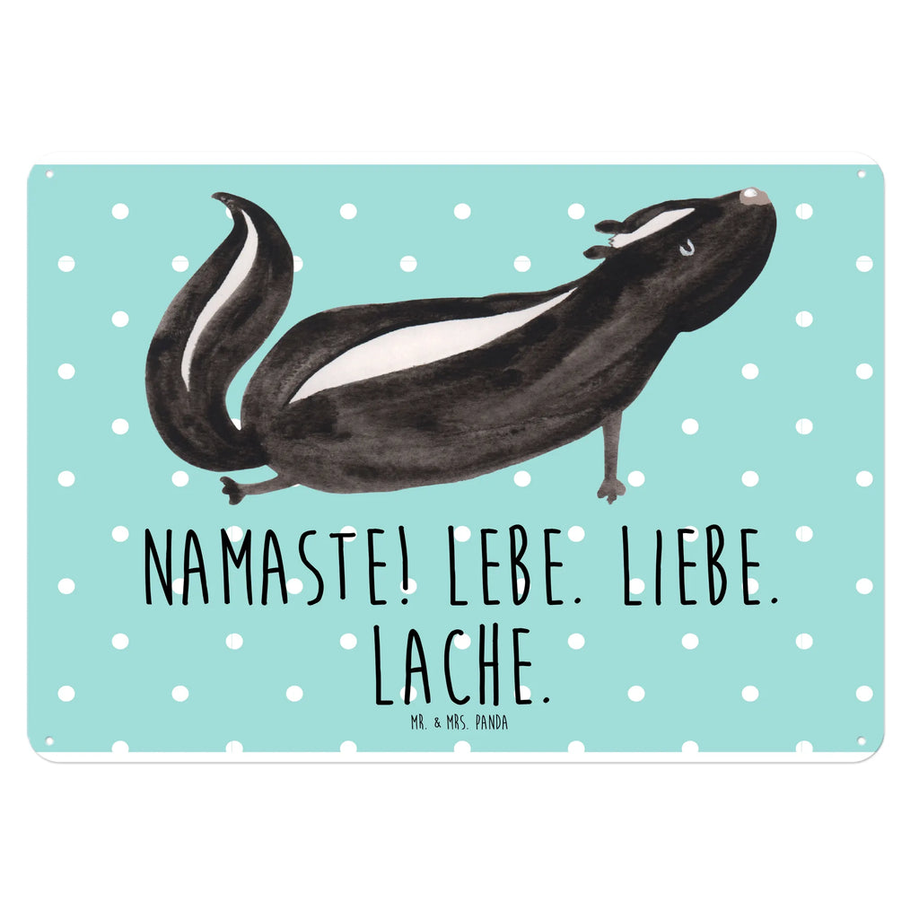 Blechschild Stinktier Yoga Blechschild Groß, Blechschild, Blechschild Büro, Türschild Metall, Blechschild Zum Aufhängen, Blechschild Für Frauen, Wandschild Metall, Blechschild Für Männer, Dekoschild Metall, Blechschild Küche, Stinktier, Skunk, Wildtier, Yoga, Lache, Stinker, Raubtier, Stinki, Lebe, Namaste, Liebe