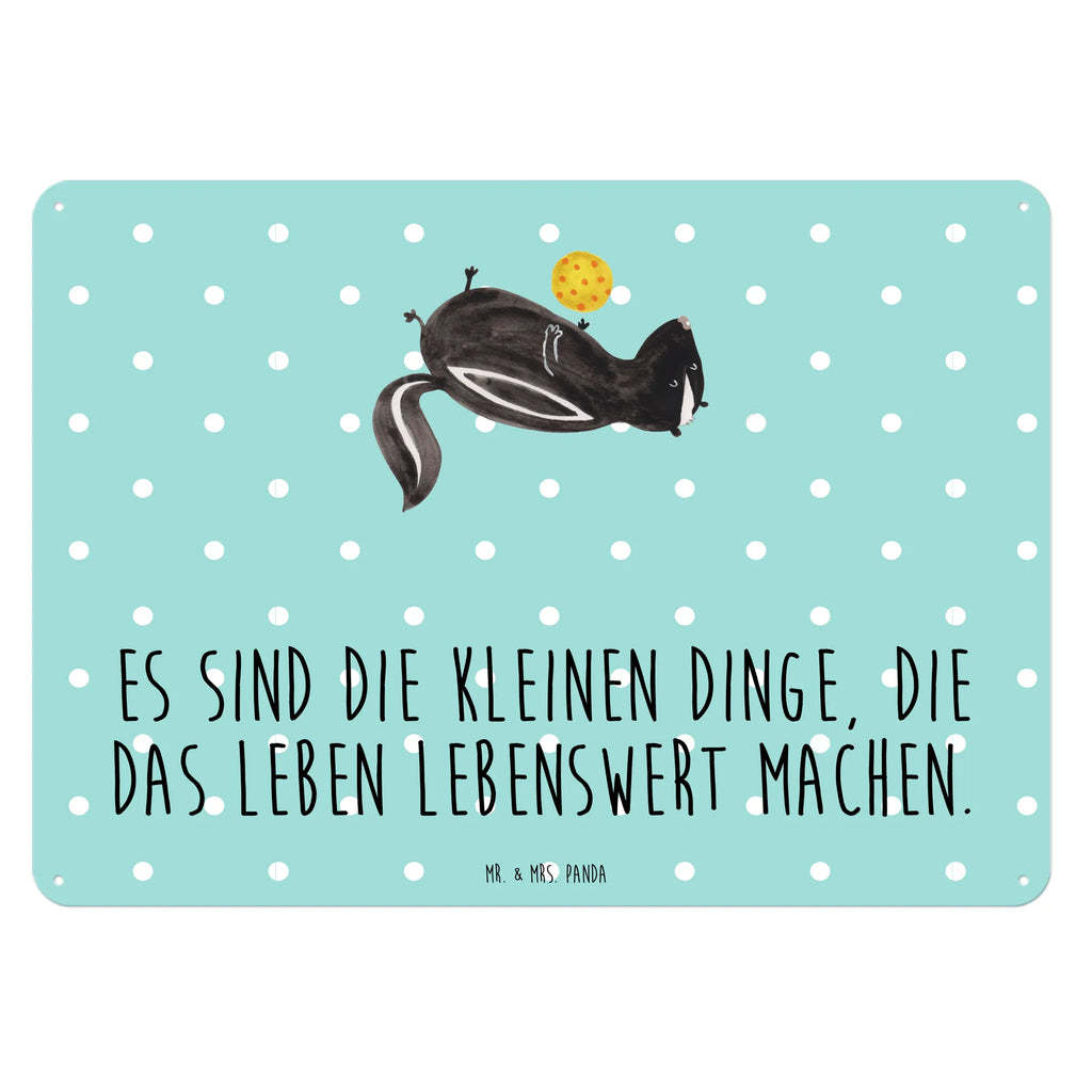 Blechschild Stinktier Ball Türschild Metall, Blechschild Für Männer, Wandschild Metall, Dekoschild Metall, Blechschild Für Frauen, Blechschild Büro, Blechschild Zum Aufhängen, Blechschild, Blechschild Küche, Blechschild Groß, Skunk, Stinktier, Wildtier, Weisheit, Verspielt, Stinki, Raubtier, Stinker