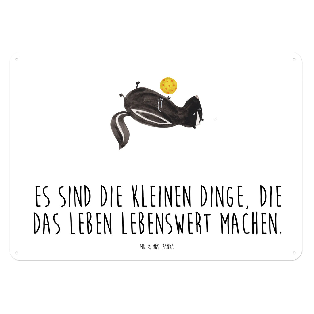 Blechschild Stinktier Ball Türschild Metall, Blechschild Für Männer, Wandschild Metall, Dekoschild Metall, Blechschild Für Frauen, Blechschild Büro, Blechschild Zum Aufhängen, Blechschild, Blechschild Küche, Blechschild Groß, Skunk, Stinktier, Wildtier, Weisheit, Verspielt, Stinki, Raubtier, Stinker