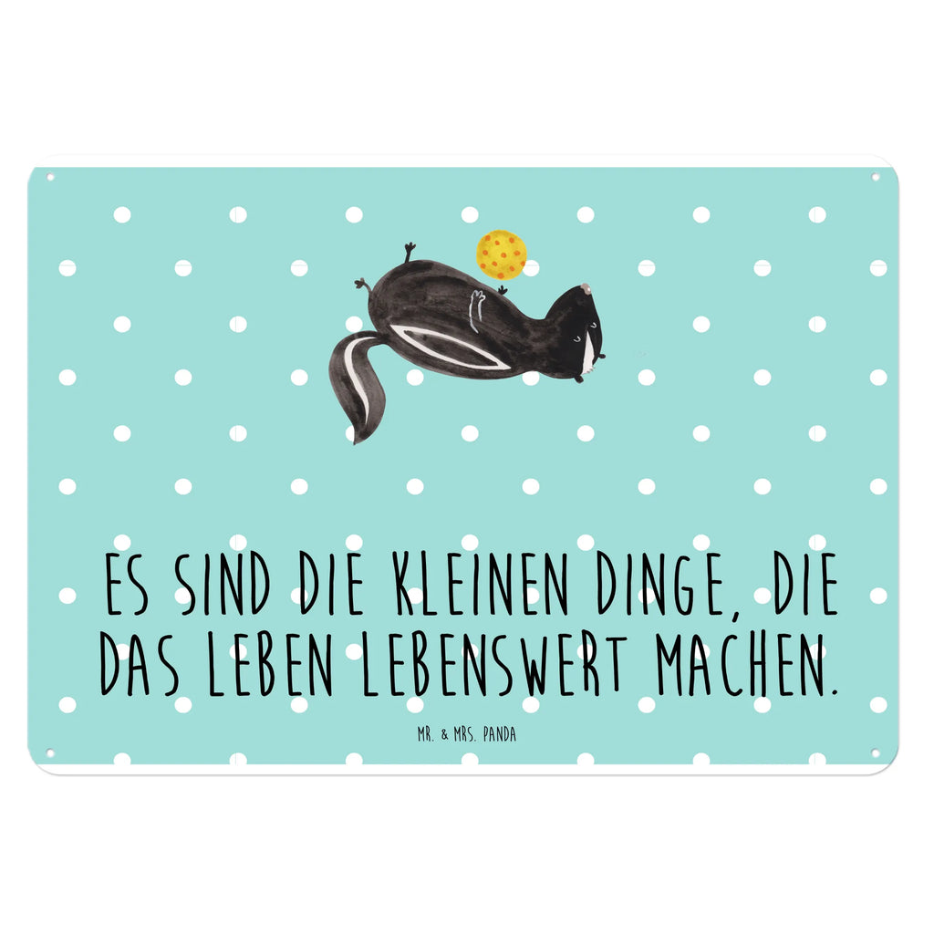 Blechschild Stinktier Ball Türschild Metall, Blechschild Für Männer, Wandschild Metall, Dekoschild Metall, Blechschild Für Frauen, Blechschild Büro, Blechschild Zum Aufhängen, Blechschild, Blechschild Küche, Blechschild Groß, Skunk, Stinktier, Wildtier, Weisheit, Verspielt, Stinki, Raubtier, Stinker