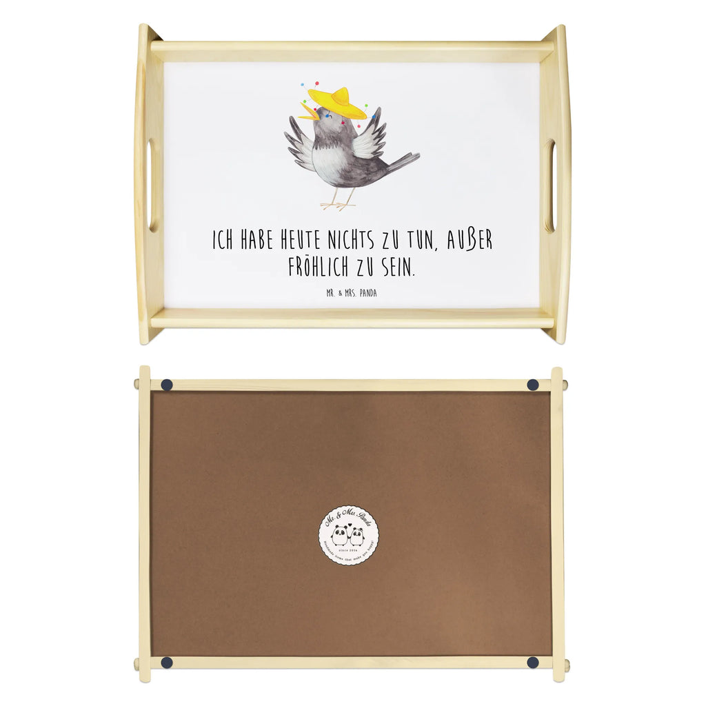 Taca serwisowa kruk Sombrero Tablett, Küchentablett, ablagetablett, getränketablett, tablett für essen, echtholz tablett, couchtablett, kaffeetablett, Servier Tablett, Serviertablett, essenstablett, sofatablett, tablett für getränke, teetablett, tablett zum servieren, holz serviertablett, tablett holz, serviertablett aus holz, Frühstückstablett, tablett für bett, betttablett, tragetablett, Holztablett, tablett aus holz, bett tablett, serviertablett holz, Lustige Sprüche, Tiere, Tiermotive, Gute Laune, Vogel, Fröhlich sein, Glück Spruch, Froh, Motivation, Rabe, Elster, Spruch Positiv, glücklich sein, Vögel