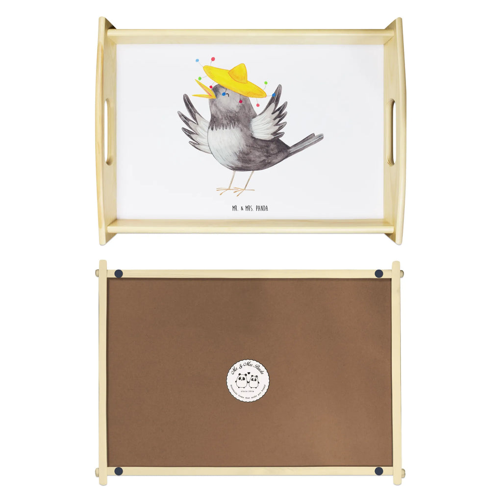 Taca serwisowa kruk Sombrero Tablett, Küchentablett, ablagetablett, getränketablett, tablett für essen, echtholz tablett, couchtablett, kaffeetablett, Servier Tablett, Serviertablett, essenstablett, sofatablett, tablett für getränke, teetablett, tablett zum servieren, holz serviertablett, tablett holz, serviertablett aus holz, Frühstückstablett, tablett für bett, betttablett, tragetablett, Holztablett, tablett aus holz, bett tablett, serviertablett holz, Lustige Sprüche, Tiere, Tiermotive, Gute Laune, Vogel, Fröhlich sein, Glück Spruch, Froh, Motivation, Rabe, Elster, Spruch Positiv, glücklich sein, Vögel