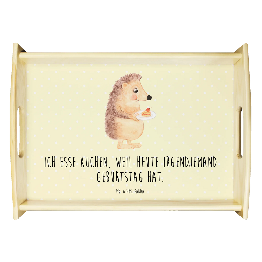 Serving tray Hedgehog piece of cake wooden tray, tray, breakfast tray, kitchen tray, serving tray, small animals, cute, funny, cute animal motives, hand drawn, small world, funny sayings, good mood, happy, gifts, gift ideas, special gifts, animal lover, card, cake, hedgehog, invitation party, bake cake, baking gift, birthday cake, food saying