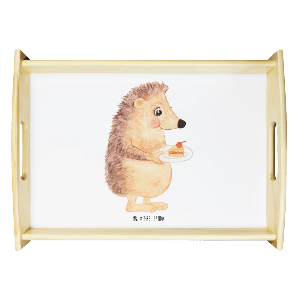 Serving tray Hedgehog piece of cake wooden tray, tray, breakfast tray, kitchen tray, serving tray, small animals, cute, funny, cute animal motives, hand drawn, small world, funny sayings, good mood, happy, gifts, gift ideas, special gifts, animal lover, card, cake, hedgehog, invitation party, bake cake, baking gift, birthday cake, food saying