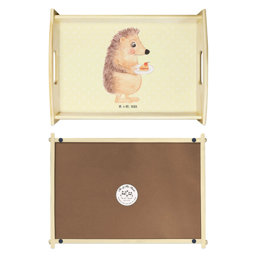 Serving tray Hedgehog piece of cake wooden tray, tray, breakfast tray, kitchen tray, serving tray, small animals, cute, funny, cute animal motives, hand drawn, small world, funny sayings, good mood, happy, gifts, gift ideas, special gifts, animal lover, card, cake, hedgehog, invitation party, bake cake, baking gift, birthday cake, food saying