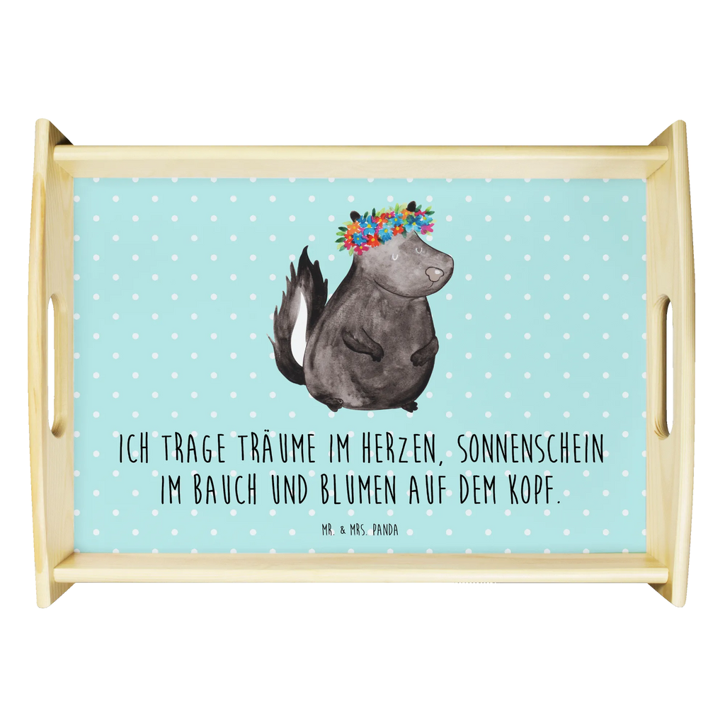 Serving tray skunk Girl Holztablett, Küchentablett, Frühstückstablett, Dekotablett, Serviertablett, Tablett, Stinktier, Skunk, Namaste, Raubtier, Stinker, Stinki, Wildtier, Yoga