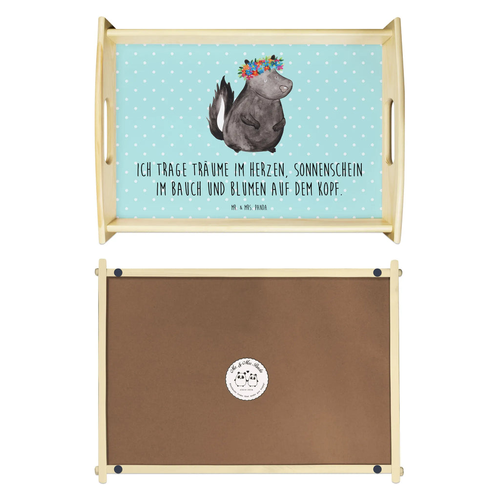 Serving tray skunk Girl Holztablett, Küchentablett, Frühstückstablett, Dekotablett, Serviertablett, Tablett, Stinktier, Skunk, Namaste, Raubtier, Stinker, Stinki, Wildtier, Yoga