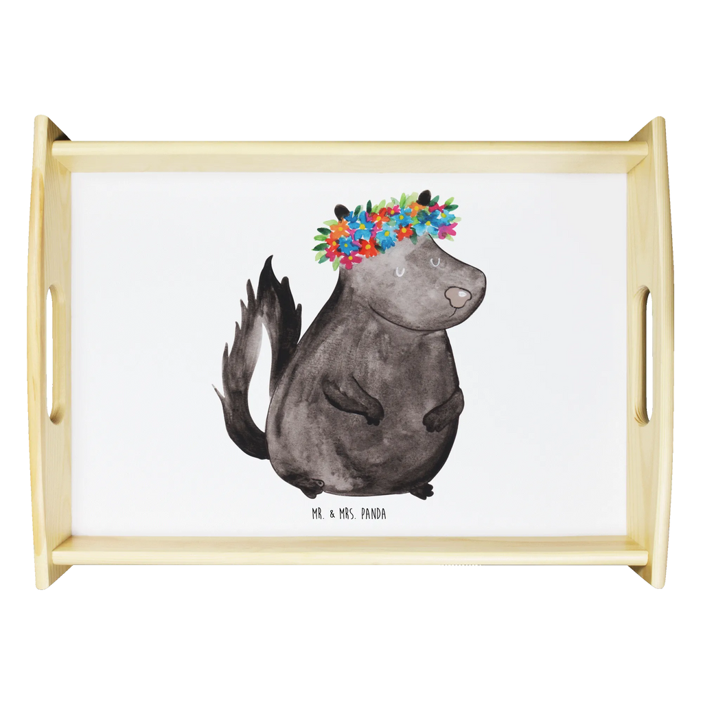 Serving tray skunk Girl Holztablett, Küchentablett, Frühstückstablett, Dekotablett, Serviertablett, Tablett, Stinktier, Skunk, Namaste, Raubtier, Stinker, Stinki, Wildtier, Yoga