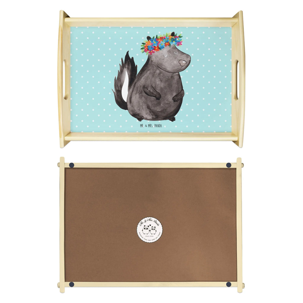 Serving tray skunk Girl Holztablett, Küchentablett, Frühstückstablett, Dekotablett, Serviertablett, Tablett, Stinktier, Skunk, Namaste, Raubtier, Stinker, Stinki, Wildtier, Yoga