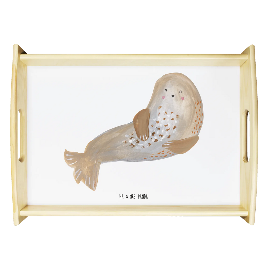 Serving tray seal Laugh tray, breakfast tray, wooden tray, kitchen tray, serving tray, small animals, cute, funny, cute animal motives, hand drawn, small world, funny sayings, good mood, happy, gifts, gift ideas, special gifts, animal lover, card, Beach, Seals, Seal, Baltic Sea, Sea animal, North Sea