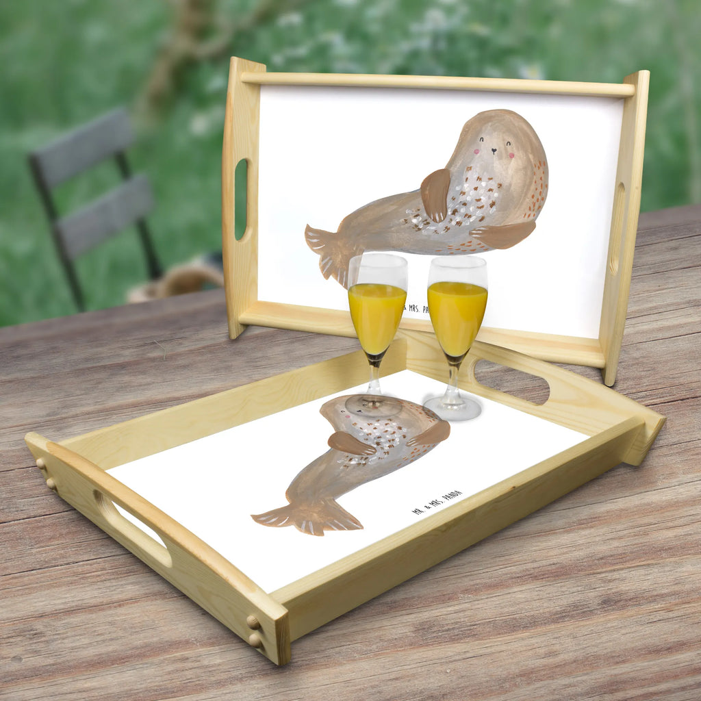 Serving tray seal Laugh tray, breakfast tray, wooden tray, kitchen tray, serving tray, small animals, cute, funny, cute animal motives, hand drawn, small world, funny sayings, good mood, happy, gifts, gift ideas, special gifts, animal lover, card, Beach, Seals, Seal, Baltic Sea, Sea animal, North Sea