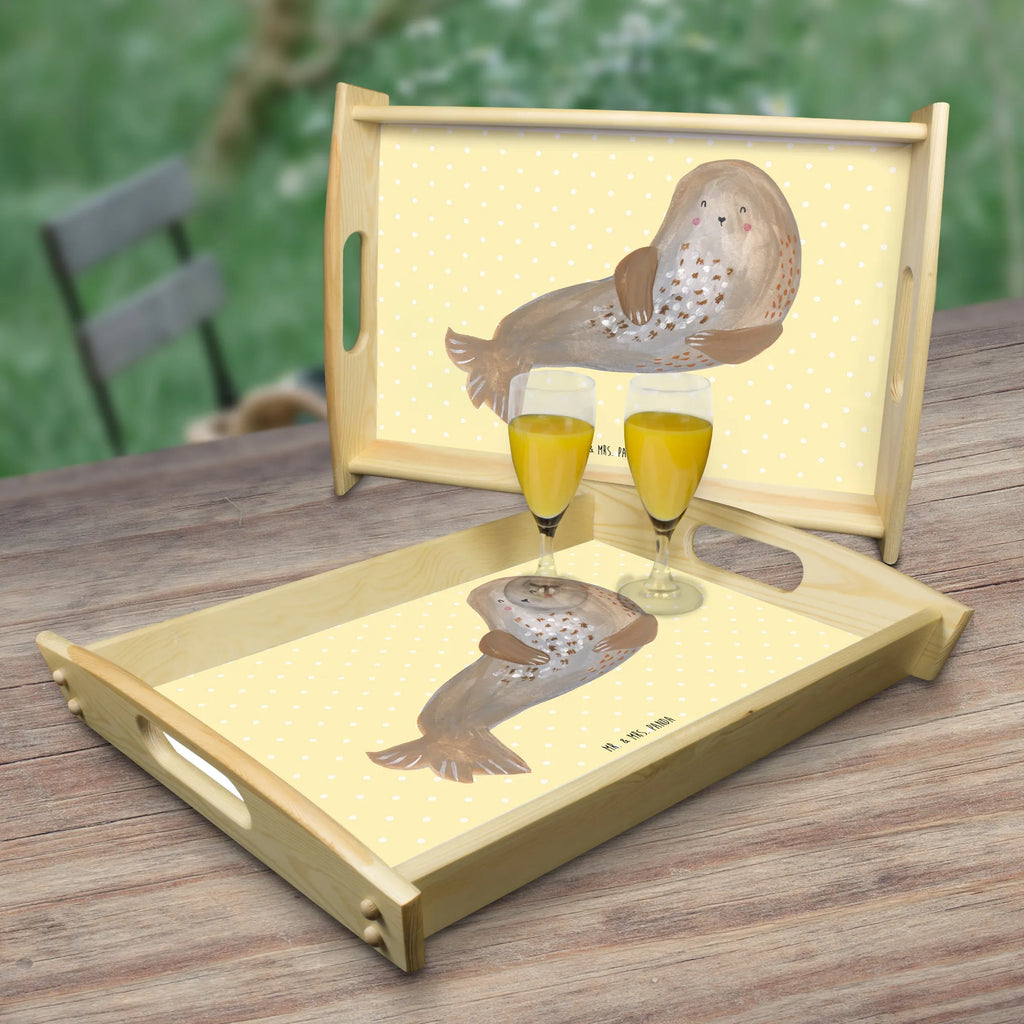 Serving tray seal Laugh tray, breakfast tray, wooden tray, kitchen tray, serving tray, small animals, cute, funny, cute animal motives, hand drawn, small world, funny sayings, good mood, happy, gifts, gift ideas, special gifts, animal lover, card, Beach, Seals, Seal, Baltic Sea, Sea animal, North Sea